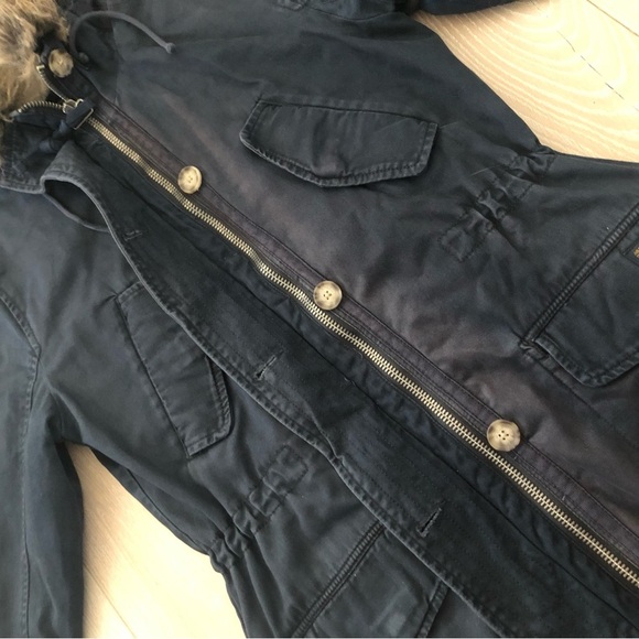 Abercrombie & Fitch Navy Winter Parka Jacket - Picture 10 of 13